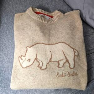 Ecko Unltd Men's vintage Rhino crew neck sweater. Size L.